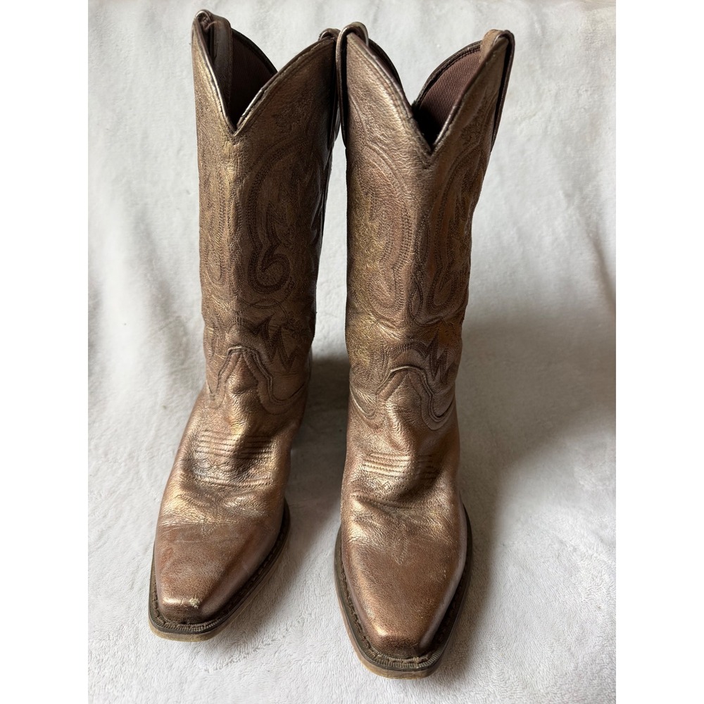 Durango Crush Western Boots Womens 6.5M Metallic Copper Good RD4434 Cowgirl
